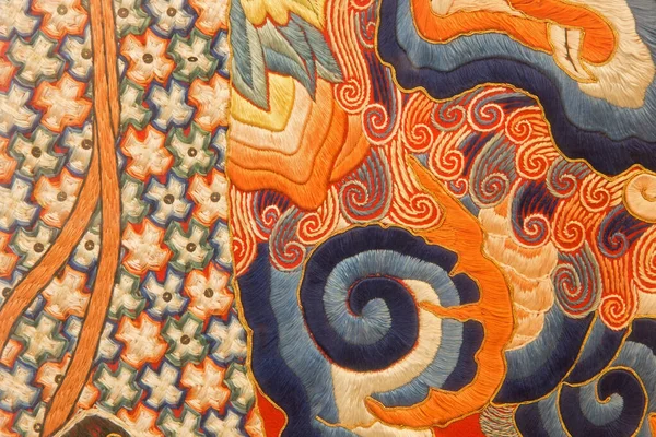 Avila Ισπανια Απριλιοσ 2016 Λεπτομέρεια Της Κινεζικής Κεντήματα Συλλογές Του — Φωτογραφία Αρχείου