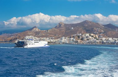 Naxos - Ege Denizi 'ndeki Naxos adasındaki Chora (Hora).