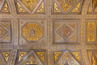 ROME, ITALY - 12 Mart 2016: Monserato degli spagnoli 'deki Chiesa di Santa Maria Kilisesi' nin tavan freski (1761 - 1822)).