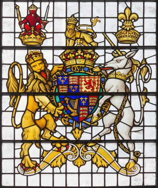 Londýn Great Britain Září 2017 Anglická Královská Náruč Kostele Edmunda — Stock fotografie