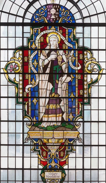 Londýn Great Britain Září 2017 Svatá Marie Magdalena Vitráži Kostele — Stock fotografie