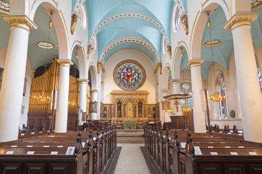 Londra, Büyük Britain - 14 Eylül 2017 St. Michael Cornhill Kilisesi 'nin Sahası.