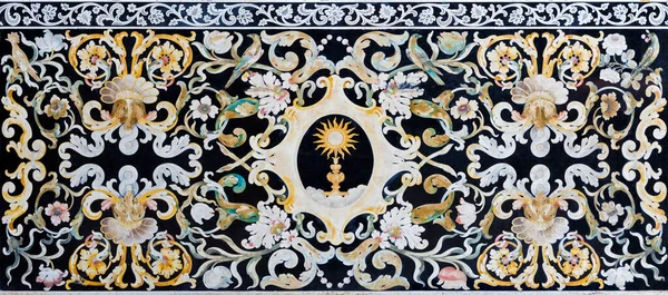 Modena Itálie 2018 Kamenná Mozaika Pietra Dura Eucharistií Bočním Oltáři — Stock fotografie