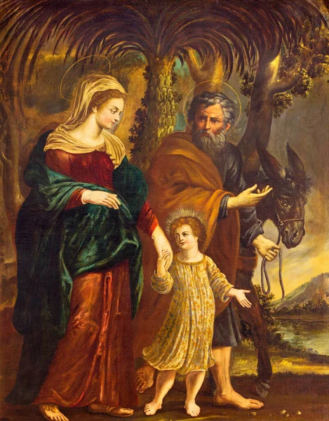 Reggio Emilia Italy April 2018 Painting Flight Holy Family Egypt — Stock Photo, Image