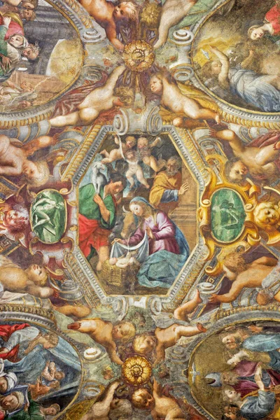 Parma Italien April 2018 Das Fresko Geburt Christi Auf Der — Stockfoto