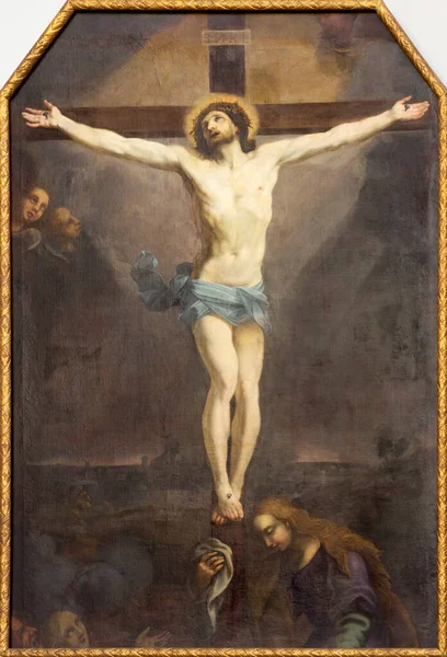 Turin Itália Março 2017 Pintura Crucificação Igreja Chiesa Della Madonna — Fotografia de Stock