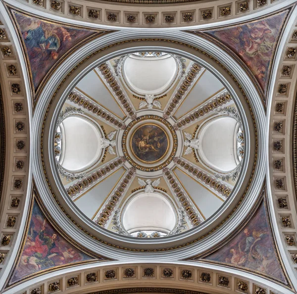 Zaragoza Espagne Mars 2018 Coupole Dans Église Iglesia Exaltacin Santa — Photo