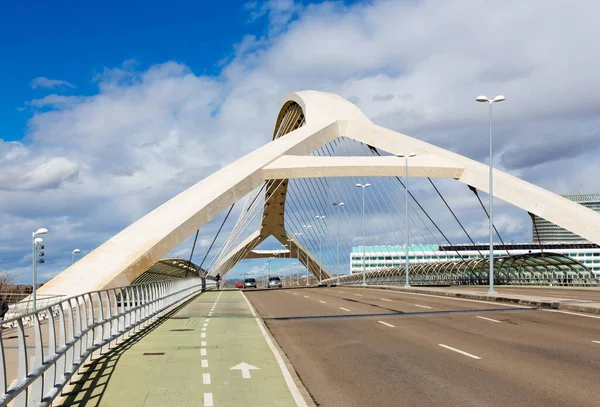 Zaragoza Third Millennium Bridge Puente Del Tercer Milenio — Stock Photo, Image