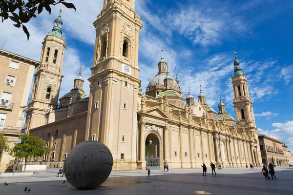 Zaragoza Spanya Mart 2018 Katedral Bazilikası Del Pilar — Stok fotoğraf