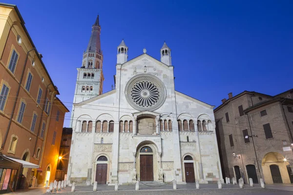 Modena Västra Fasaden Duomo Cattedrale Metropolitana Santa Maria Assunta San — Stockfoto