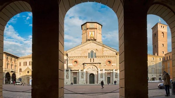 Reggio Emilia Italy April 2018 Piazza Del Duomo Square — Stock Photo, Image