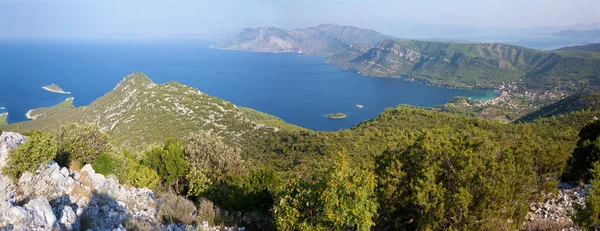 Croacia Paisaje Panorámico Costa Península Peliesac Cerca Zuliana Desde Pico — Foto de Stock