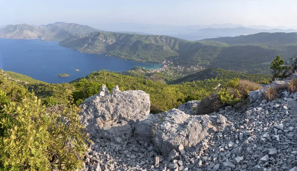 Croatia Panoramatic Landscape Coast Peliesac Peninsula Zuliana Sveti Ivan Peak — Stock Photo, Image