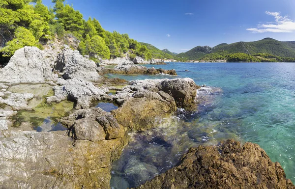 Croacia Costa Península Peliesac Cerca Del Pueblo Zuliana — Foto de Stock