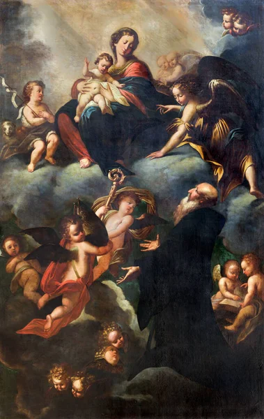 Reggio Emilia Italien April 2018 Målningen Apotheosis Saint Apollinaris Madonna — Stockfoto