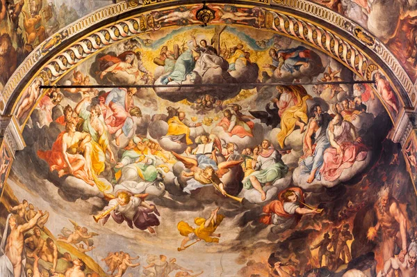 Reggio Emilia Italia Huhtikuu 2018 Last Judgment Fresco Main Apsida — kuvapankkivalokuva