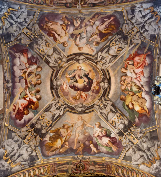 Reggio Emilia Italië April 2018 Het Plafond Fresco Van Kerk — Stockfoto