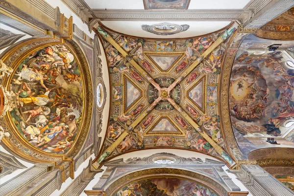 Parma Italy April 2018 Ceiling Fresco North Transept Dome Orazio — 스톡 사진