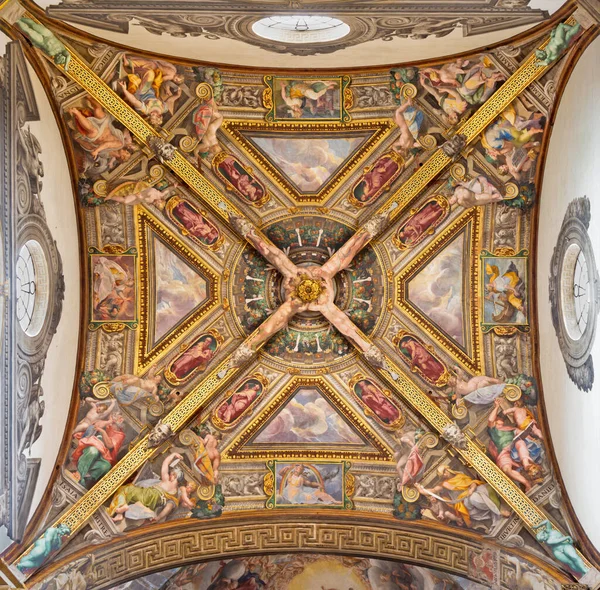 Parma Italy April 2018 Ceiling Fresco North Transept Dome Orazio — Stock Photo, Image