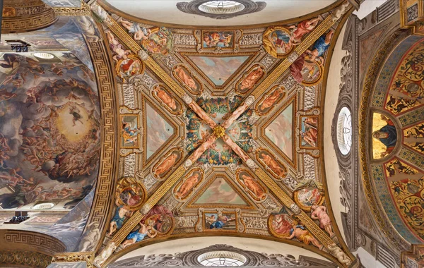 Parma Italy April 2018 Ceiling Fresco North Transept Dome Michelangelo — 图库照片