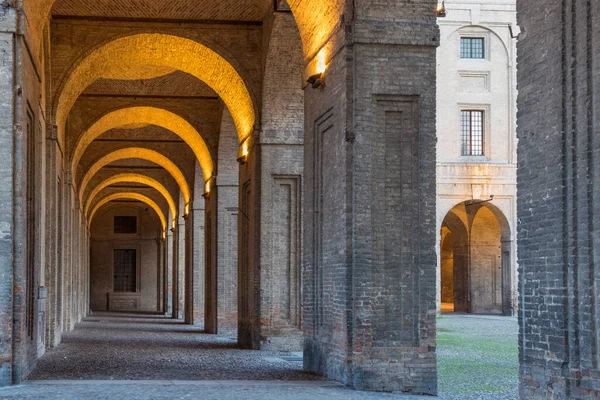 Parma Itália Abril 2018 Pórticos Palácio Pilotta Pela Manhã — Fotografia de Stock