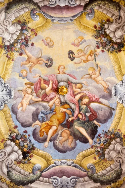 Parma Italy April 2018 Fresco Lucy Glory Joseph Wault Church – stockfoto