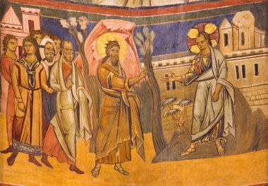 PARMA, ITALY - 16 Nisan 2018: The fresco The 