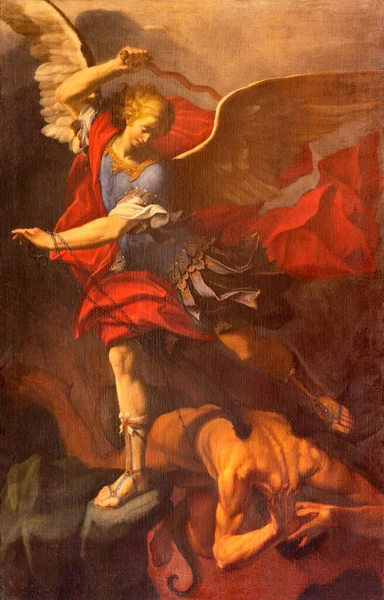 Reggio Emilia イタリア エイプリル社2018年12月12日 オラツィオ タラミによるドゥオーモ教会におけるマイケル 天使の絵161708 — ストック写真