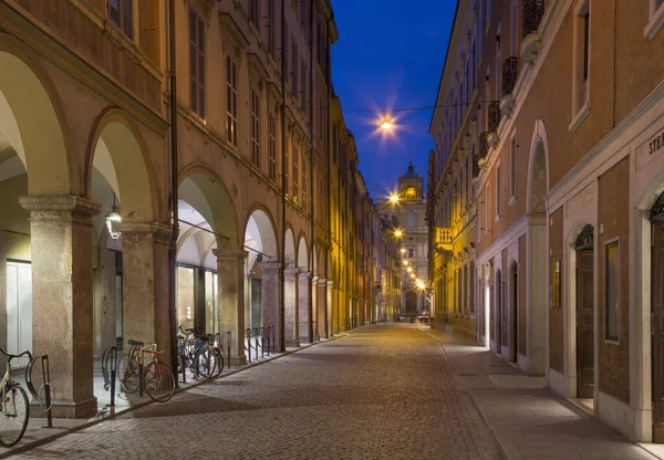 Modena Roma Straat Militaire Academie Achtergrond Schemering — Stockfoto