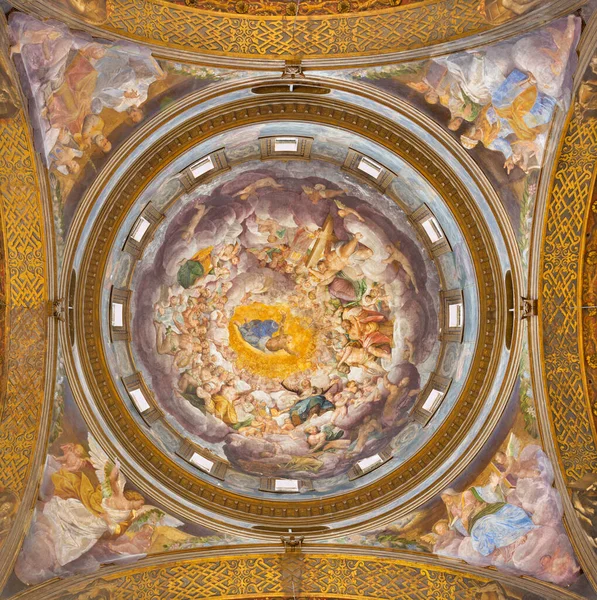 Parma Italia Abril 2018 Fresco Asunción Virgen María Cúpula Iglesia —  Fotos de Stock