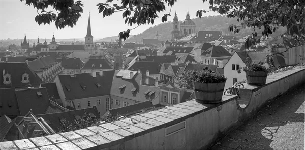Prague Outlook Gardens Castle Mala Strana Nicholas Thomas Church — Stock Photo, Image