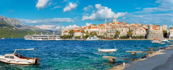 Croatia Panorama Old Town Korcula — Stock Photo, Image