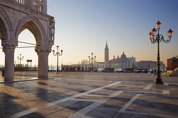 Veneza Palácio Doge Praça São Marcos Igreja San Giorgio Maggiore — Fotografia de Stock