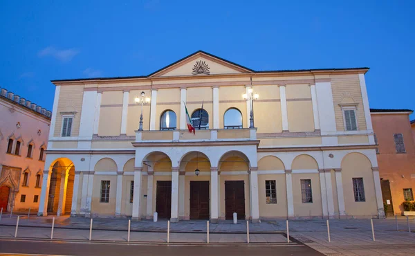 Reggio Emilia Teather Ariosto Plaza Vittoria Atardecer —  Fotos de Stock