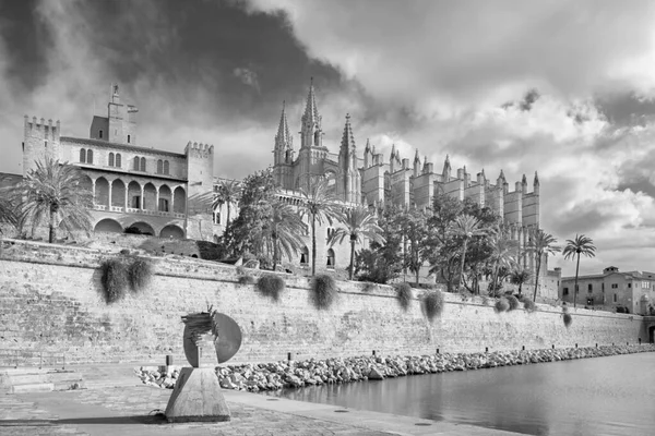 Palma Mallorca Cathedral Seu Almudaina Palace — Stock Photo, Image