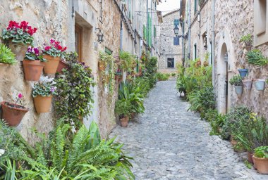 Mallorca - The old aisles of Valldemossa village.