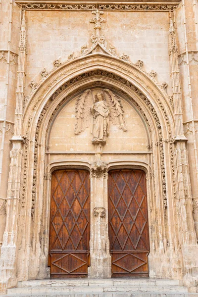 Palma Mallorca Španělsko Června 2019 Portál Paláce Lonja Postavený Guillemem — Stock fotografie