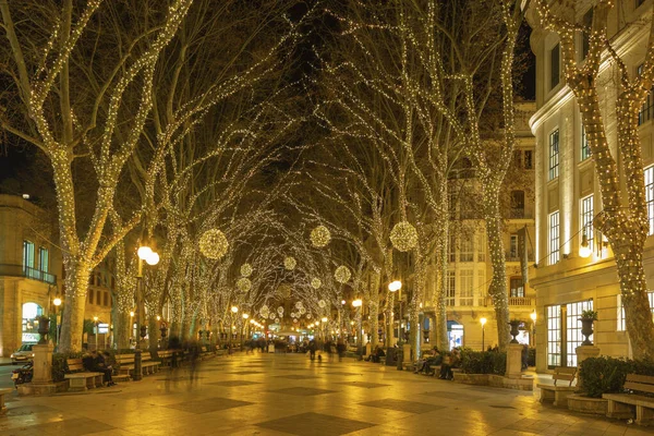 Palma Mallroca Christmas Decoration Street Old Town — Stok fotoğraf