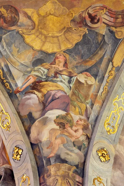 布拉格 2018年10月18日 Vclav Vavinec Reiner 1689 1743 创作的 信仰教堂的壁画 — 图库照片