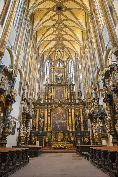 Prague Czech Republic October 2018 Neave Gothic Baroque Church Our — Stock Photo, Image