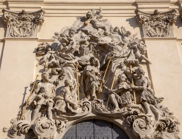 Prag Tschechische Republik Oktober 2018 Barockes Relief Des Apostels Jakobus — Stockfoto