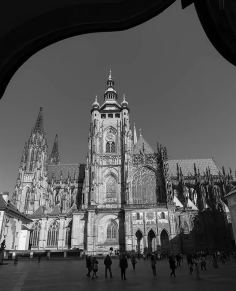 Praga República Checa Octubre 2018 Catedral San Vito Desde Sur — Foto de Stock