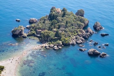 Taormina - Güzel küçük ada Isola Bella.