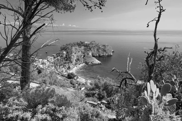 Taormina Piękny Śródziemnomorski Krajobraz Sycylii — Zdjęcie stockowe