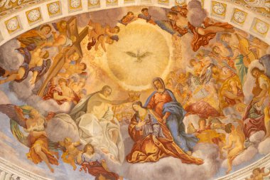 CATANIA, İtalya - 8 Nisan 2018: 18 'den itibaren Giovanni Lo Coco' nun Chiesa di Sant 'Agata al Borgo kilisesinde Santa Agata' nın zaferi..