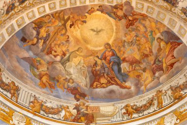 CATANIA, İtalya - 8 Nisan 2018: 18 'den itibaren Giovanni Lo Coco' nun Chiesa di Sant 'Agata al Borgo kilisesinde Santa Agata' nın zaferi..