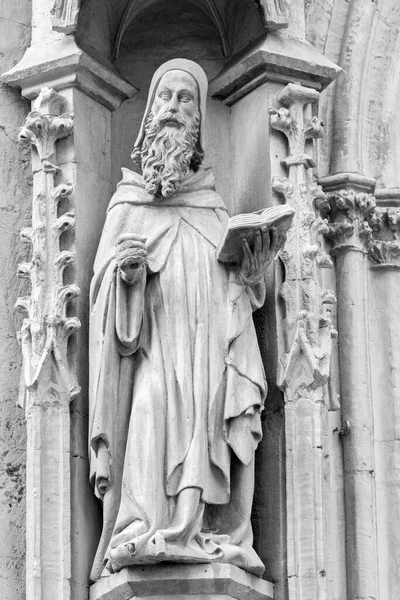 Palma Mallorca Spain January 2019 Gothic Statue Saint Anthony Egypt — Stock Photo, Image