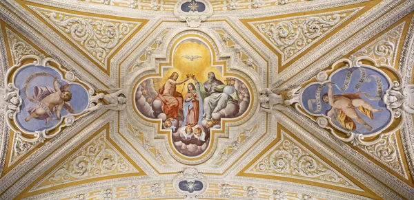 Ossuccio Italy May 2015 Baroque Fresco Coronation Virgin Mary Church — Stock Photo, Image