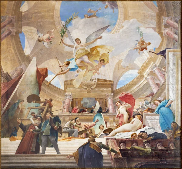 Vienna Austria Juny 2018 Fresco Glorification Renaissance Hall Knsthistorisches Museum — Stock Photo, Image