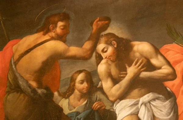 Acireale Italien April 2018 Das Detail Der Taufe Jesu Dom — Stockfoto